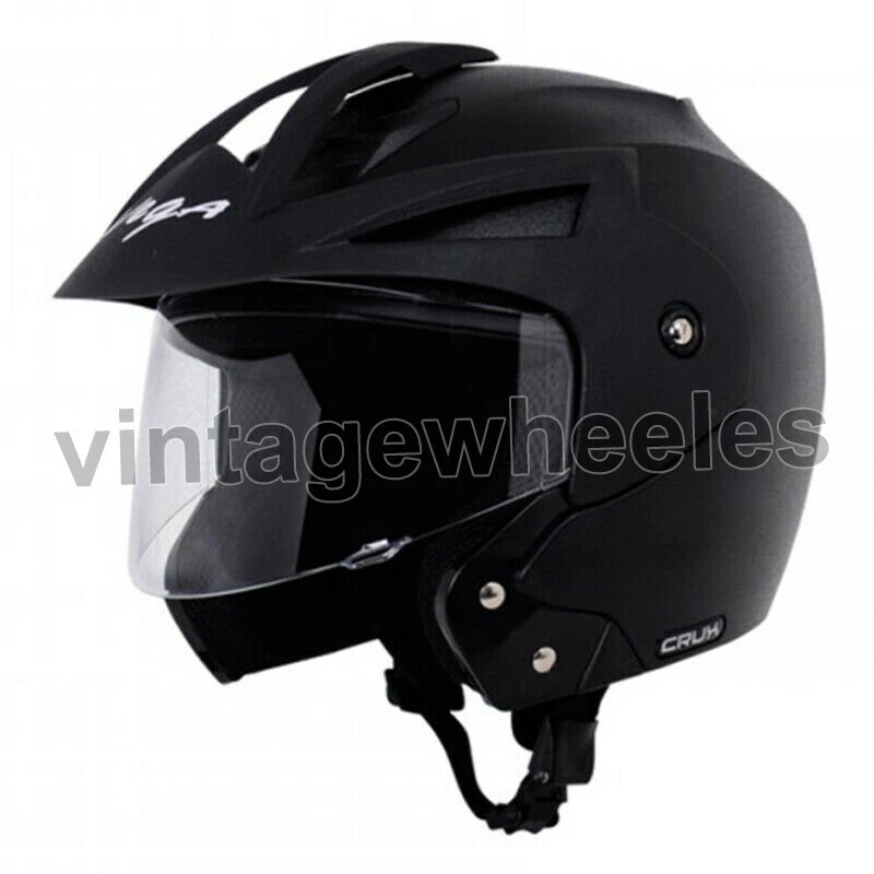 Vega Crux Black Open Face Helmet eBay