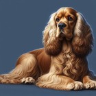 "Cocker Spaniel" is a 24" X 24" One-of-a-Kind Original Image Canvas Wrap Coa