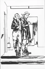 PEARL #5 - PG. 24- ORIGINAL COMIC ART by MICHAEL GAYDOS- SPLASH PAGE- ENDO TWINS