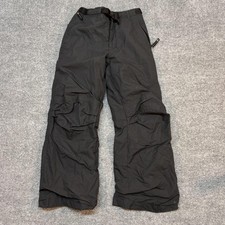 REI Ski Pants Boys Medium 8/10 Black Insulated Fleece Lined Winter Outdoor