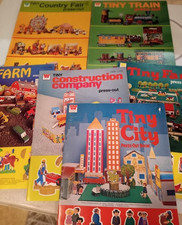 6 Whitman Press Out Books Tiny Train, Fair, Farm, City,, Farm, Construction 87A