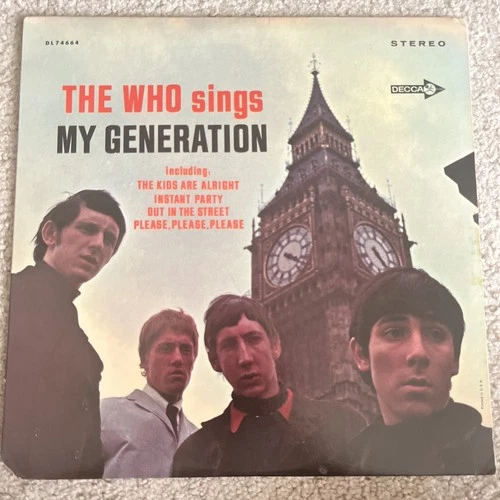 The Who Sings My Generation Debut  1967 Decca Records DL-74664 EX Vinyl LP