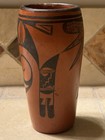 Vintage Hopi Redware Hand Coiled Pottery Cylinder Vase Unsigned — photo 2