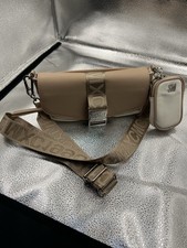 Steve Madden Crossbody Handbag Beige/Cream with Side Smaller Card/Coin Holder