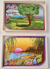 Lot 2 Plateaux vintage Tupperware Modèle " Quatre Saisons"