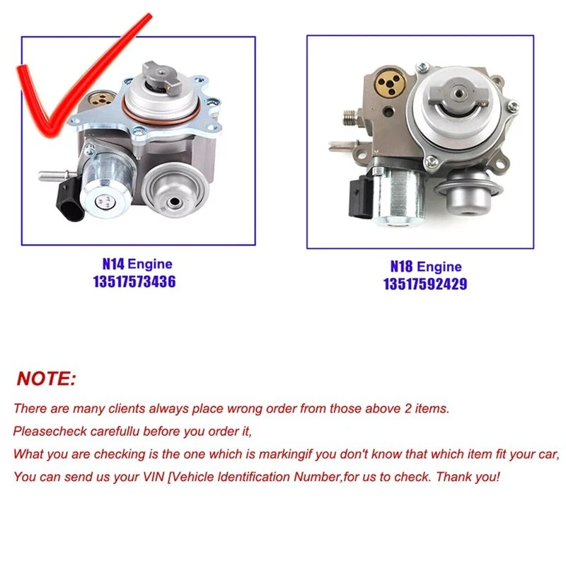 High Pressure Fuel Pump For BMW MINI Cooper S Turbocharged N14 R55 R56 R57 R58 - Image 3 of 4
