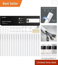 306  White Cord Cover - Stylish Self-Adhesive Wire Concealer for Safe Spaces