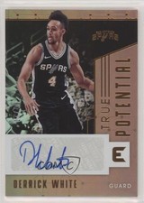 2017-18 Panini Essentials True Potential Signatures 17/49 Derrick White Auto 7tg