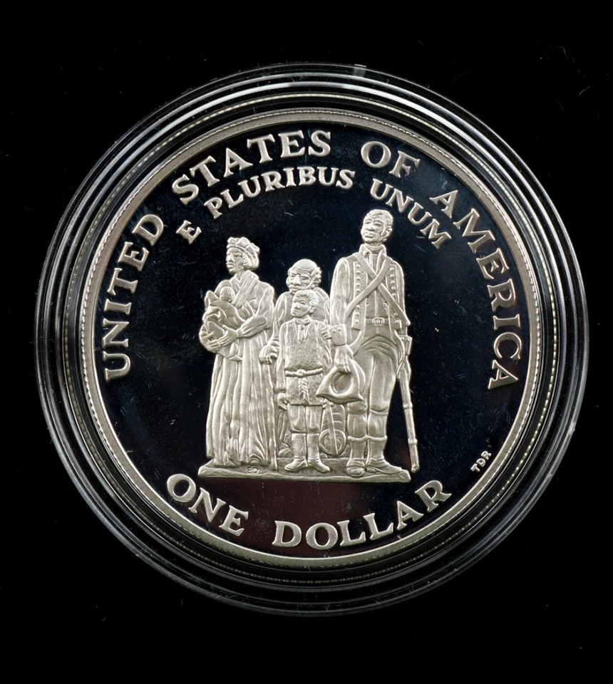 1998 Black Revolutionary War Patriots Silver Dollar (Crispus Attucks) - Image 3 of 4