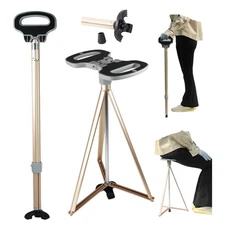 Walking Cane with Seat for Men & Women, Portable Cane Seat with Carry Bag, Li...