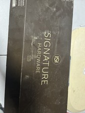 Signature Hardware Greyfield Bar Prep Pull-Down Kitchen Faucet Aged Brass