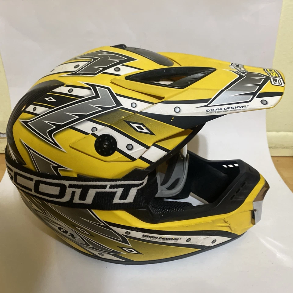 Casco de motocross Zox Dion Design Roost X amarillo talla L grande Foto 3 de 4