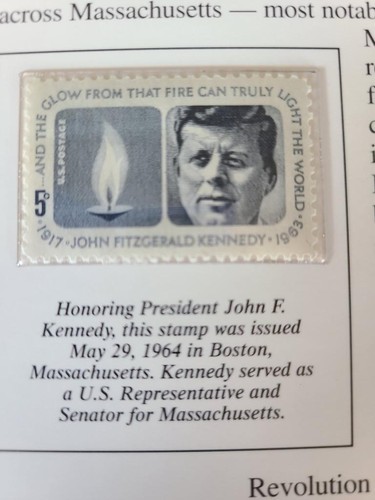 2000 POSTAL SOCIETY MASSACHUSETTS STATEHOOD QUARTER DESCRIPTION PANEL #U278 - Picture 6 of 7