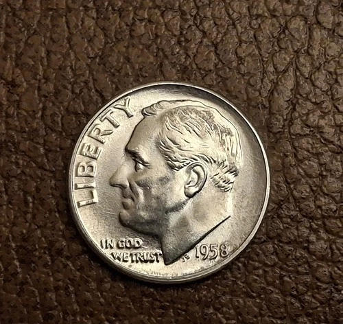1958 ROOSEVELT DIME Coin  condition VERY GOOD (see photos) #2