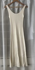 NA-KD Women's Cream Ribbed Maxi Dress UK S Brand New And Unworn