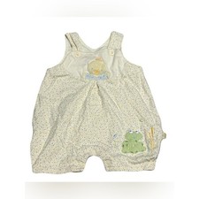 Koala Bear Vintage Romper w/ Embroidered Chick and Frog: Size 3-6 Months