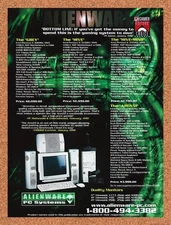 1998 Alienware PC Systems The Grey Original Advertisement / Retro Promo v3