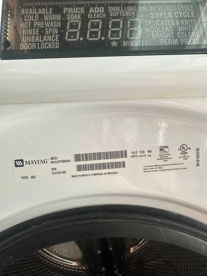 Entrega gratuita (IL) Maytag MAH22PDBWW10 lavadora de carga frontal comercial       Foto 4 de 4