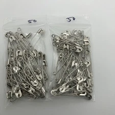  100 Extra Large Safety Pins Size 2" Quilters Crafting Diapers Sewing