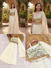 BLOUSE DHOTI INDIAN BOLLYWOOD WEDDING PARTY PAKISTANI WEAR READYMADE