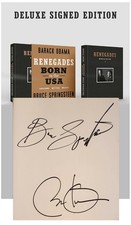 Bruce Sringsteen Barack Obama Signed Renegades Book