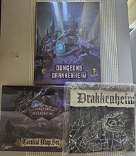 D&D 5E Dungeons of Drakkenheim + Tactical Maps + Cloth Map HC Hardcover New SW
