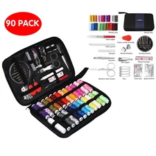 Sewing Kit with Case 90PCS Set Sewing Suppliesu, Needles, Scissors, Tape Measure