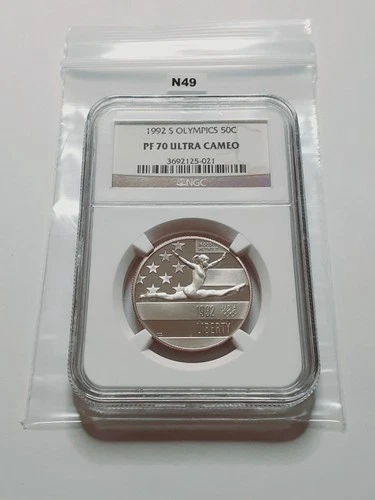 1992 S Olympics Commemorative 50C Half Dollar Coin! NGC PF70 Ultra Cameo!! N49