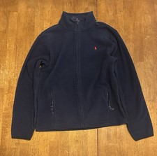 Polo Ralph Lauren Full Zip Fleece Youth Large Navy Blue