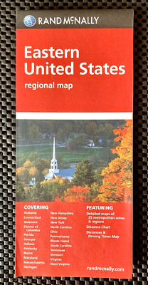 EASTERN UNITED STATES REGIONAL 2014 RAND MCNALLY TRAVEL ROAD MAP
