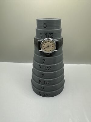 Timex SR 626 SW WR 30M PVC Vinyl Quartz Analog Ladies Watch Grey