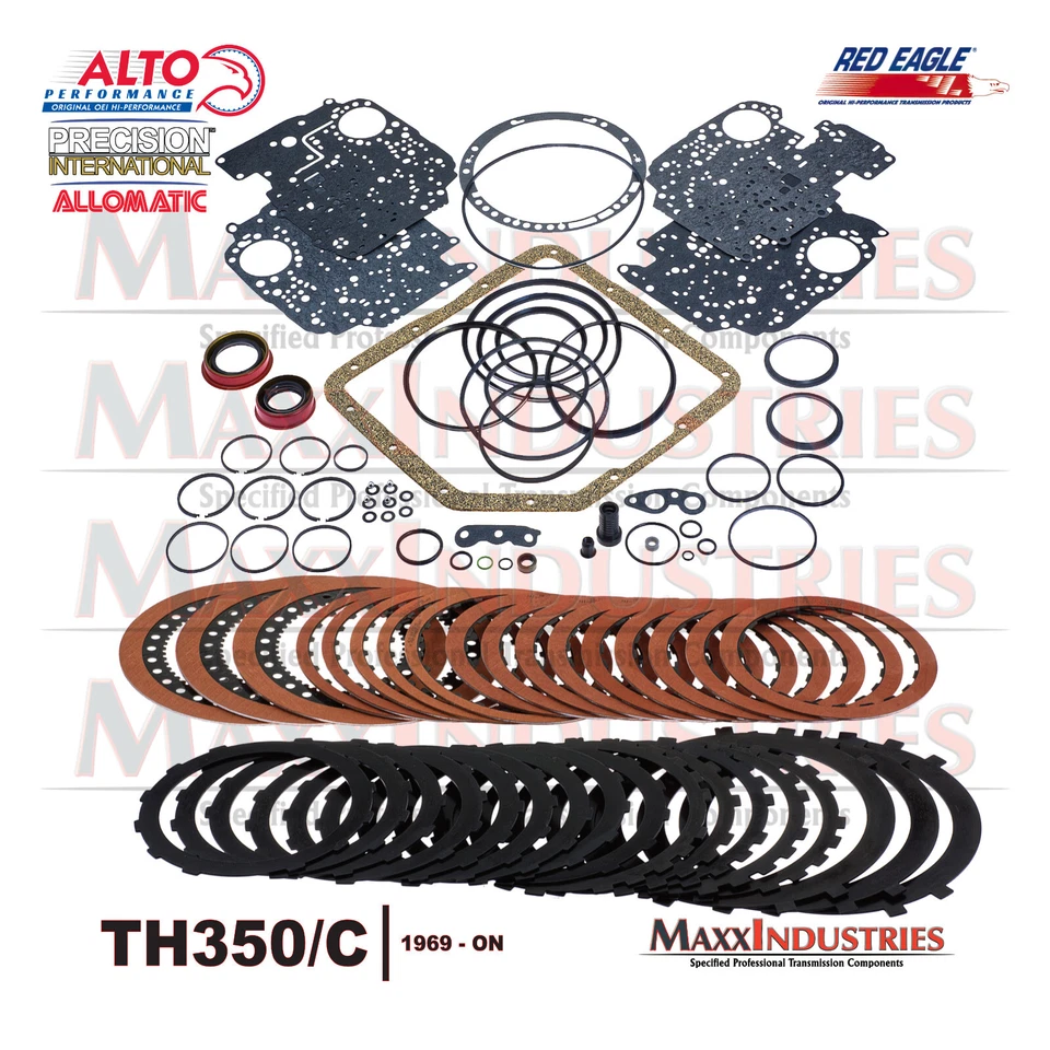 Reconstrucción de transmisión TH350 350C - Kit maestro embragues rojo alto con aceros Kolene Foto 2 de 4