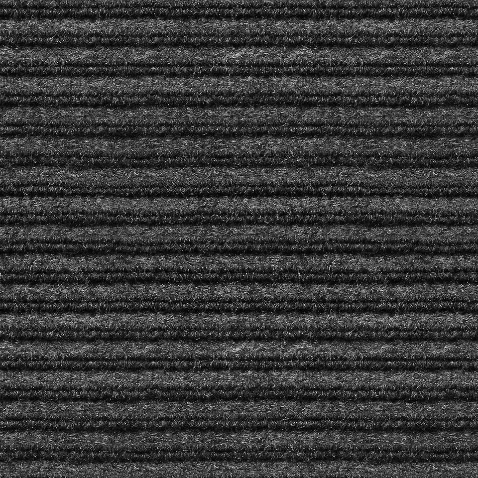 INDOOR OUTDOOR DOUBLE-RIBBED CARPET Skid-Resistant Backing SMOKEY BLACK - Image 2 of 4