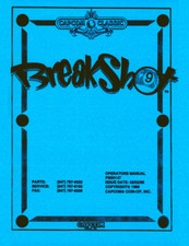 Breakshot Pinball Operations/Service/Repair/Troubleshooting Manual Capcom SD