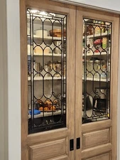 Stunning Leaded Glass Incerts For Pocket Doors And Cabinetry Custom Made To Fit