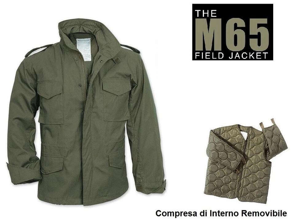Giacca Giubbino Giubbotto Militare Field Jackets M65 Verde OD Vietnam Vantage  - Immagine 3 di 4