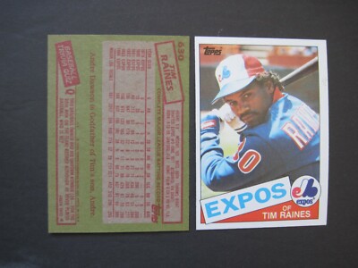 TIM RAINES CARDS Your Pick TOPPS Tiffany Fleer Donruss Leaf 1984 1985 to 2000