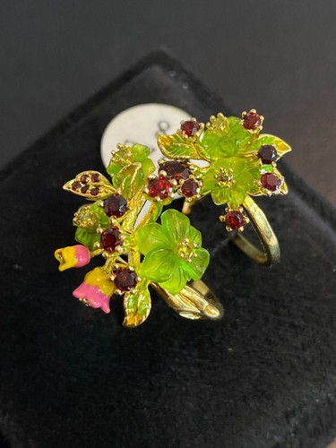 NATURAL GARNET GARNET STERLING SILVER 925 RING - 第 2/8 張圖片