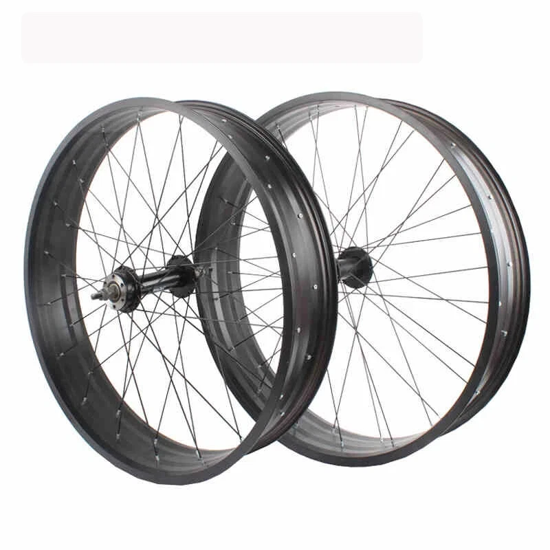26 /24 /20inch Snow Bike Wheel Set Width 80mm Fat Tire Rim Bicycle Wheels - Image 2 of 4