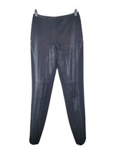 Ralph Lauren Pants Women 4 Black Label Collection Lamb Leather Straight LUXURY