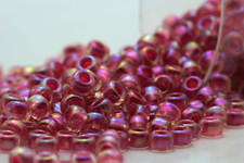 Miyuki Round Rocailles 8/0 Luminous Grape Fruit AB Seed Beads RR-355