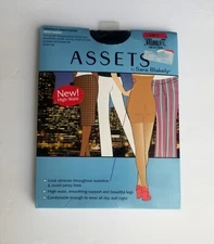 Assets Sara Blakely Sz 1 Perfect Pantyhose High Waist Bodyshaping - Black Spanx