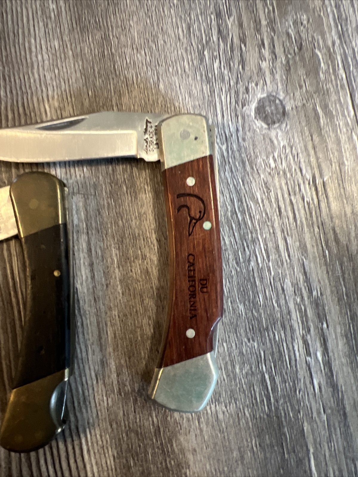 Vintage BUDWEISER Schrade Uncle Henry LB5 Wood USA Knife Vintage