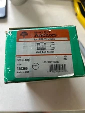 22-pack Hillman 5/8' Machine Bolt heavy duty CONCRETE MASONRY SOLID WALL Anchor