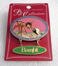 Disney Japan Mickey and Pals Sweet Kiss Series Bambi and Flower LE Pin