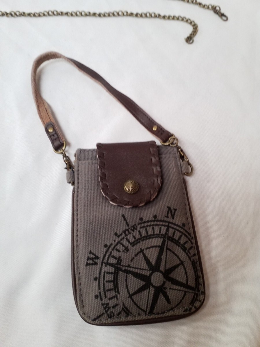Glam Naturale Mini Crossbody Purse/ Handbag Adjustable Strap Chain & Leather 6x4 View 3