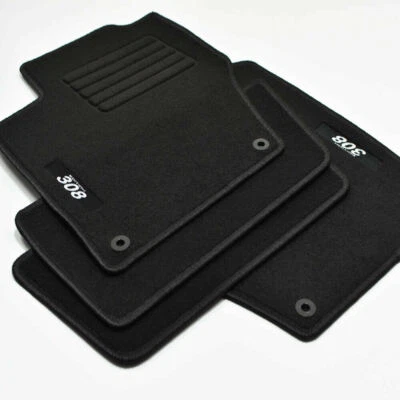 Tapis De Sol Pour Peugeot 308 308sw Sw 2007 A 2014 Logo Velours Edition Brodé - Photo 1/2