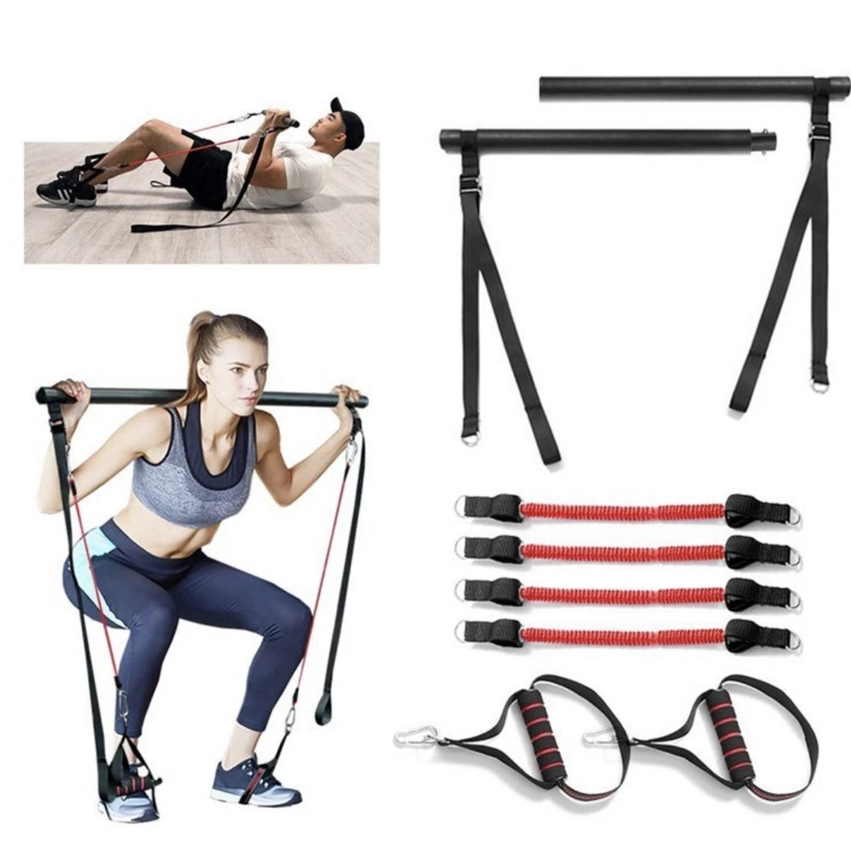 Portable Detachable Pilates Bar Kit With Resistance Bands For Yoga Pilates  - Image 4 of 4