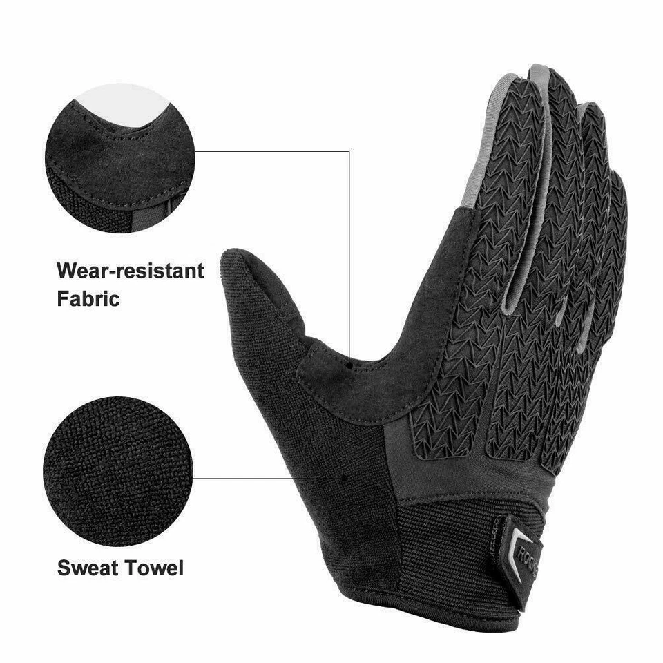 ROCKBROS  Cycling Gloves Touch Screen Bike Gloves Thermal Warm Full Finger Glove - Image 4 of 4