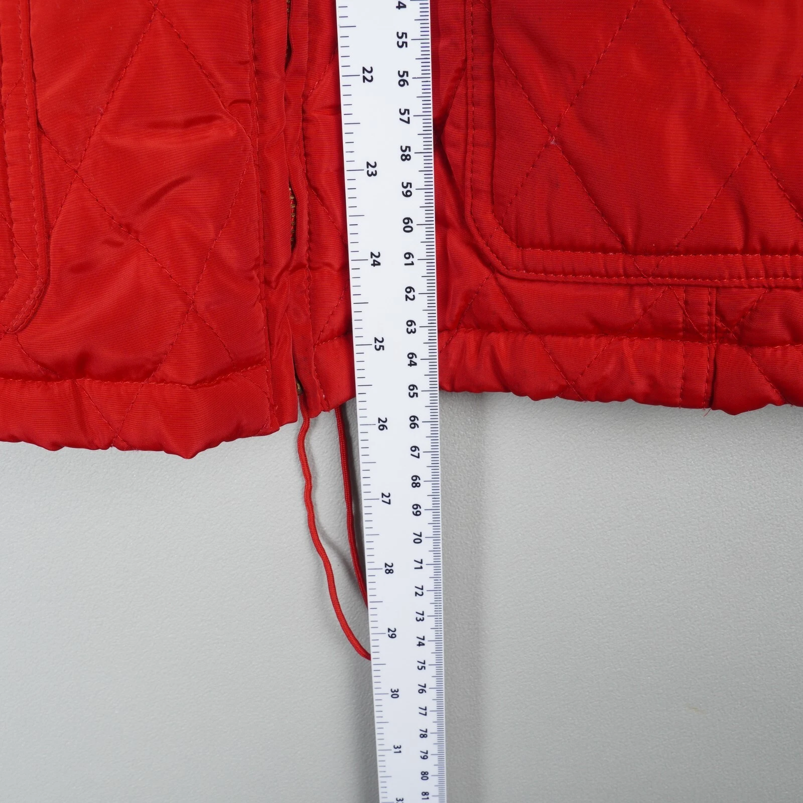 Giacca Michael Kors donna grande rossa trapuntata imbottita full zip cappuccio utility B59